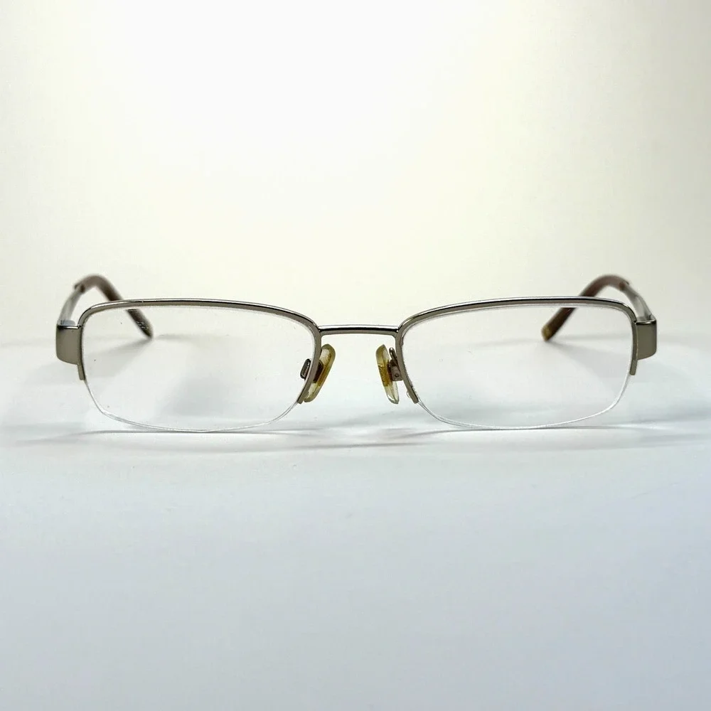 ANNE KLEIN New York AK 9099 532 Eyeglasses Frame Only 50-18-130 Half Rim Silver